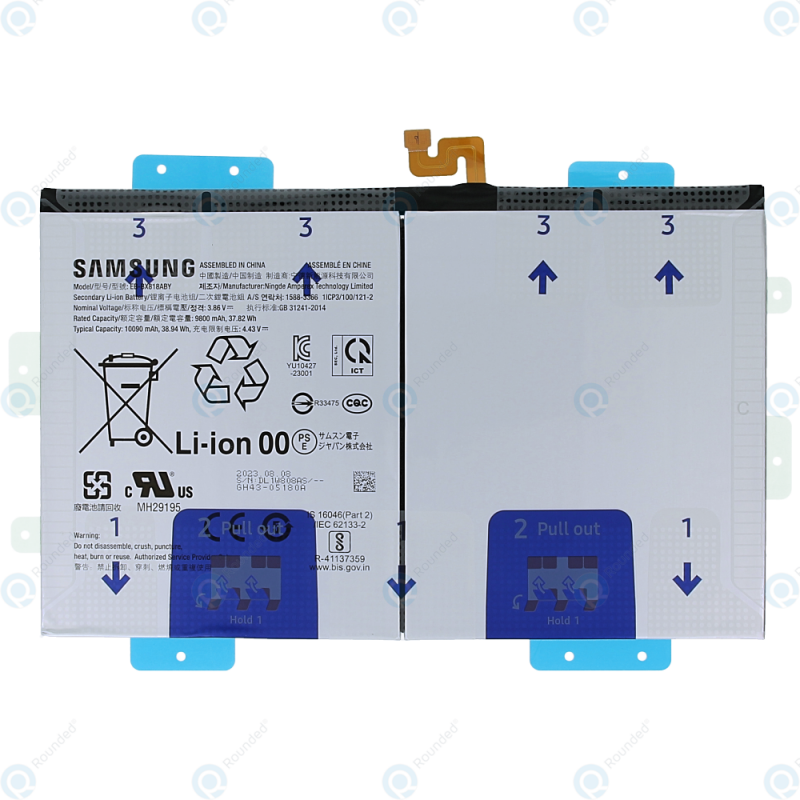 Γνήσια Μπαταρία Samsung Galaxy Tab S9 FE+ SM-X610/X616 Original Battery EB-BX818ABY GH82-32756A Service Pack Γνήσια Μπαταρία Samsung Galaxy Tab S9 FE+ SM-X610/X616 Original Battery EB-BX818ABY GH82-32756A Service Pack