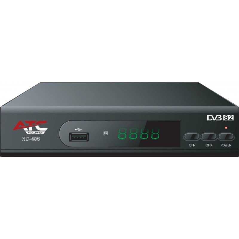ATC HD-405 Digital Satellite TV Receiver FHD Decoder Επίγειος Ψηφιακός Δέκτης DVBS2