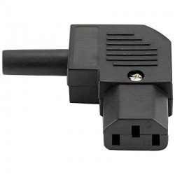 Γωνιακός Αντάπτορας Τροφοδοσίας Corner Power Adaptor 3pin IEC-320-C13 Female Black Γωνιακός Αντάπτορας Τροφοδοσίας Corner Power Adaptor 3pin IEC-320-C13 Female Black