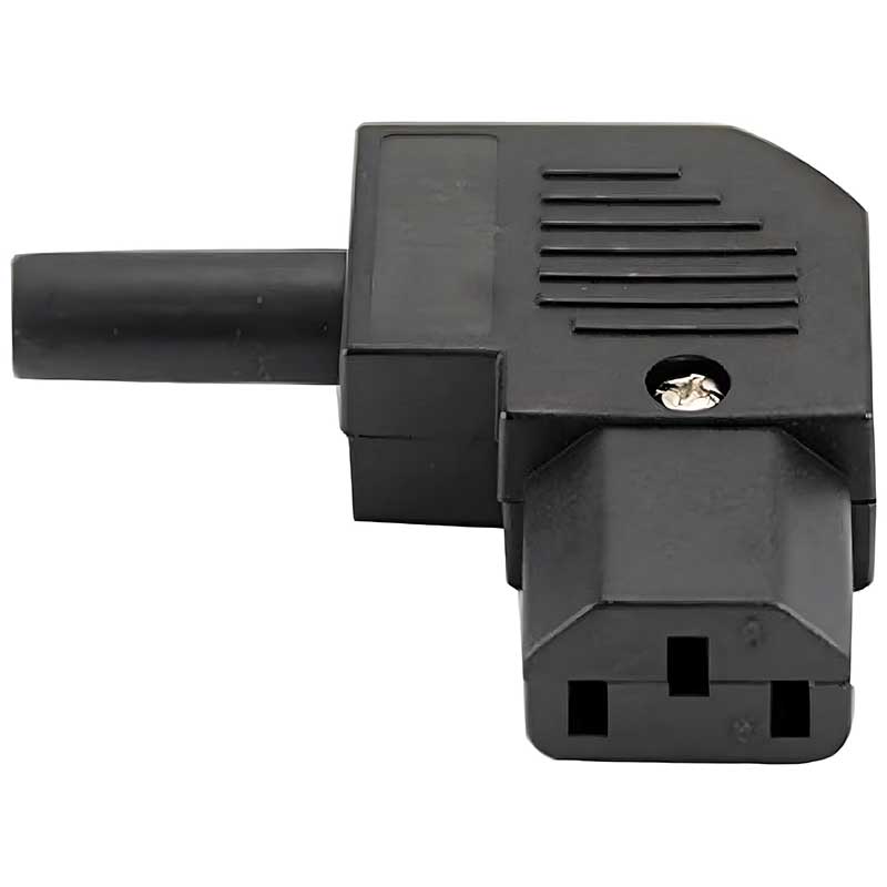 Γωνιακός Αντάπτορας Τροφοδοσίας  Corner Power Adaptor 3pin IEC-320-C13 Female Black