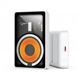 Power Bank Wireless 5000mAh 5V 4A 20W PD+QC3.0 Transparent - White LED Moxom