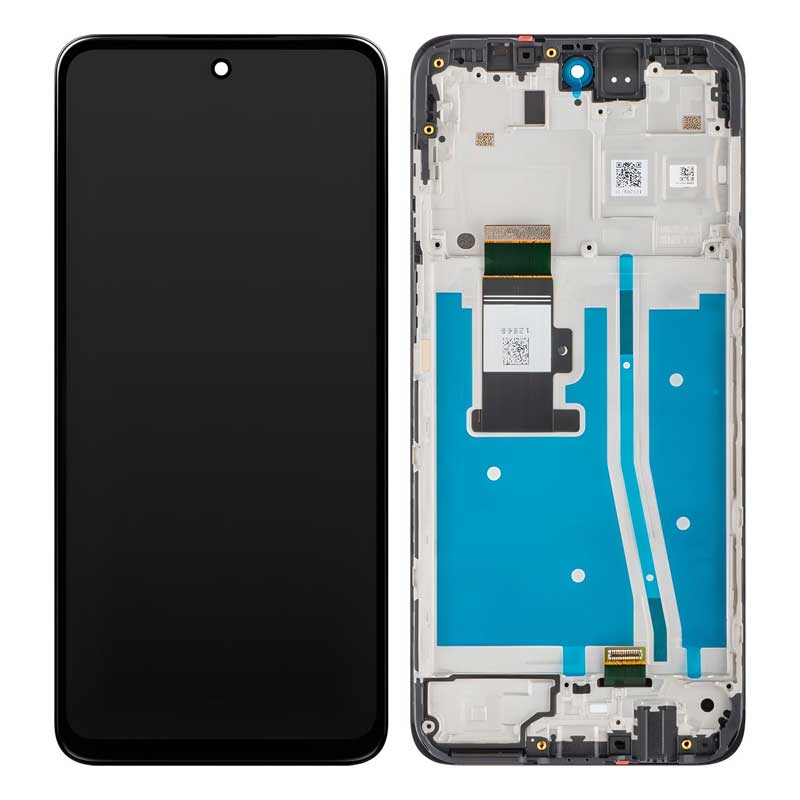 Γνήσια Οθόνη Motorola Moto G53 Original LCD & Touch & Frame Black (5D68C22150) Service Pack
