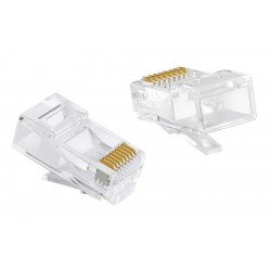 RJ45 UTP Plug Cat6a UTP 8p8cs Plastic N352 Τερματικό Φις Δικτύου (50 Pack)