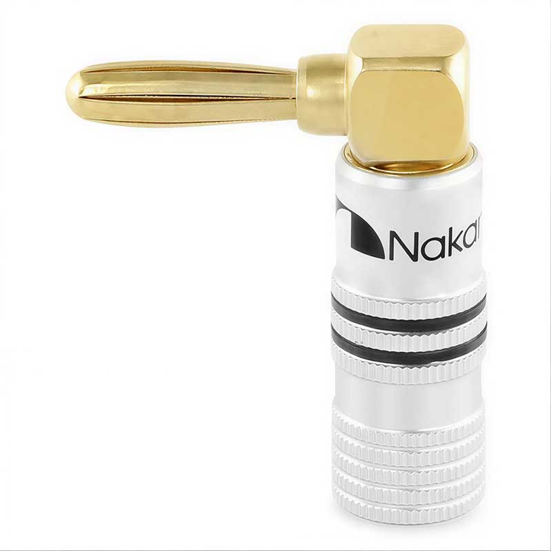 Nakamichi Banana Plug 90 Επιχρυσωμένος Γωνιακός Σύνδεσμος Καλωδίου Ηχείου Μαύρο