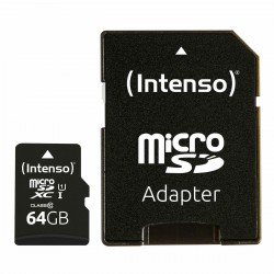 64GB Memory Micro SD Card & Adapter Intenso NSO3424490 Class 10 UHS-I Μνήμη