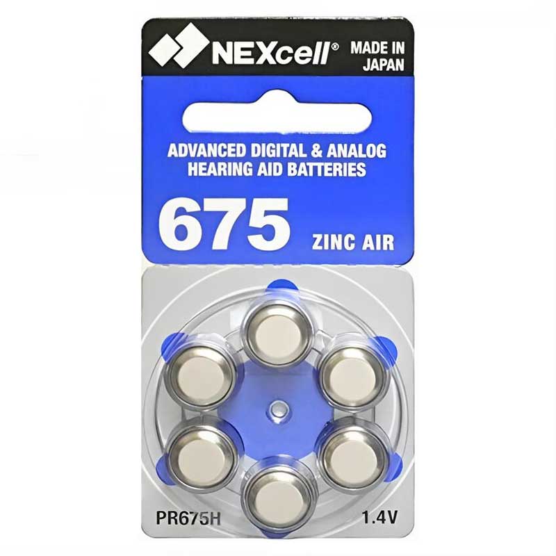 Μπαταρίες Βαρηκοΐας 1.45V Nexcell 675 Hearing Aid Batteries PR44 (6 pack)