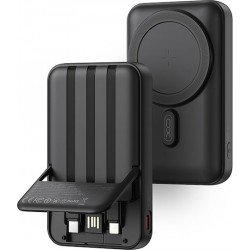 Power Bank Wireless 15W 10000mAh 5V 2A & 3 Cables 22.5W Black Μπαταρία-Φορτιστής Κινητών Συσκευών XO PR288 Power Bank Wireless 15W 10000mAh 5V 2A & 3 Cables 22.5W Black Μπαταρία-Φορτιστής Κινητών Συσκευών XO PR288