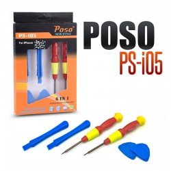 Κατσαβίδια Σετ 6 In 1 Screwdrivers Bits Poso PS-i05