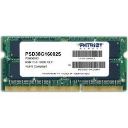 8Gb Memory Ram Sodim DDR3 1600Mhz Patriot PSD38G16002S Μνήμη Φορητού 8Gb Memory Ram Sodim DDR3 1600Mhz Patriot PSD38G16002S Μνήμη Φορητού