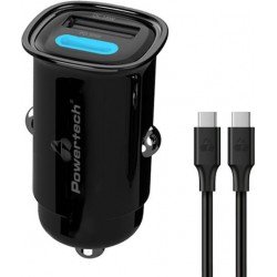 Car Phone Charger Double Port Type-C & USB 30W PD+QC 3.0 & Cable Type C-C Φορτιστής Κινητών Αυτοκινήτου PT-1229 Car Phone Charger Double Port Type-C & USB 30W PD+QC 3.0 & Cable Type C-C Φορτιστής Κινητών Αυτοκινήτου PT-1229