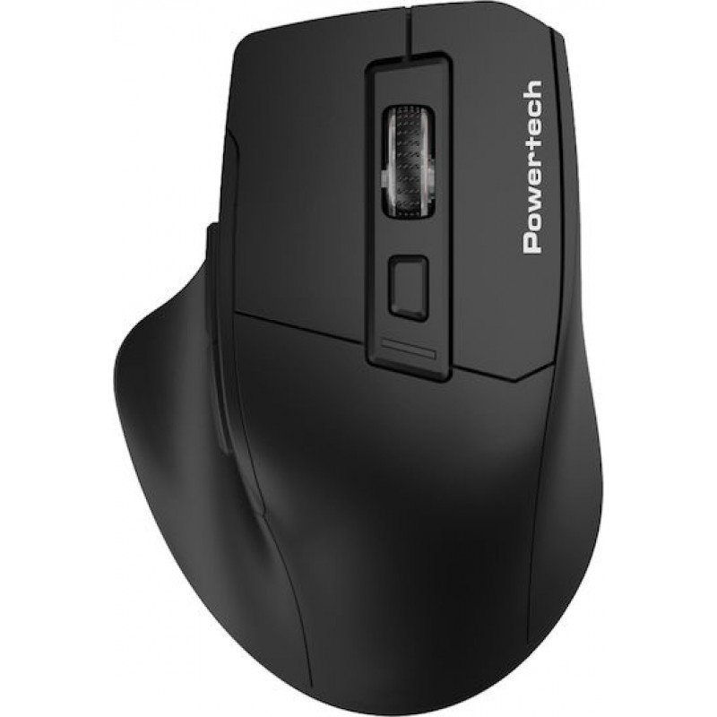 Ποντίκι Οπτικό Ασύρματο Mouse Optical Wireless Gaming 6 Buttons 1600Dpi Usb Black Powertech PT-1272
