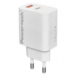 Φορτιστής Πρίζας Quick Power Charger Qualcomm GaN3 PD+QC 1 x Type C & 1 x USB A 5V-20V 30W White PT-1433 Φορτιστής Πρίζας Quick Power Charger Qualcomm GaN3 PD+QC 1 x Type C & 1 x USB A 5V-20V 30W White PT-1433