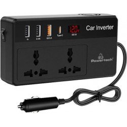 Car Charger 12V DC To 220V AC Inverter Adapter & USB/USB-C 200W PTL-023 Τροφοδοτικό Αναπτήρα 