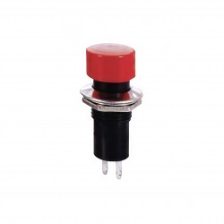 Στρογγυλός Διακόπτης Push On Push Off 2 Pin Latching Push Button Switch Κόκκινο