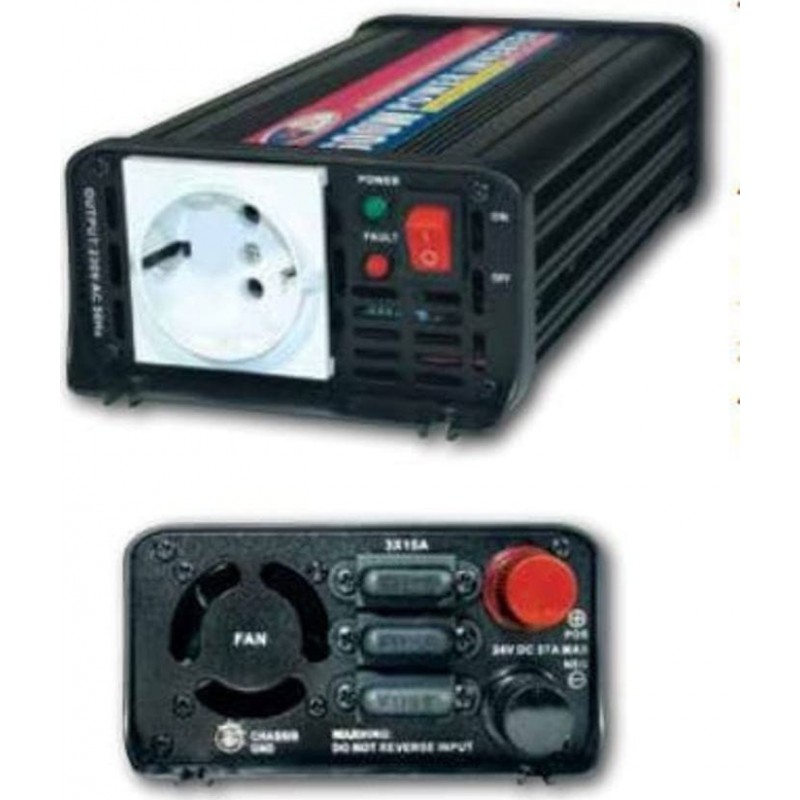 Car Inverter 24V DC σε 230V AC 600VA Paco PS-600-24