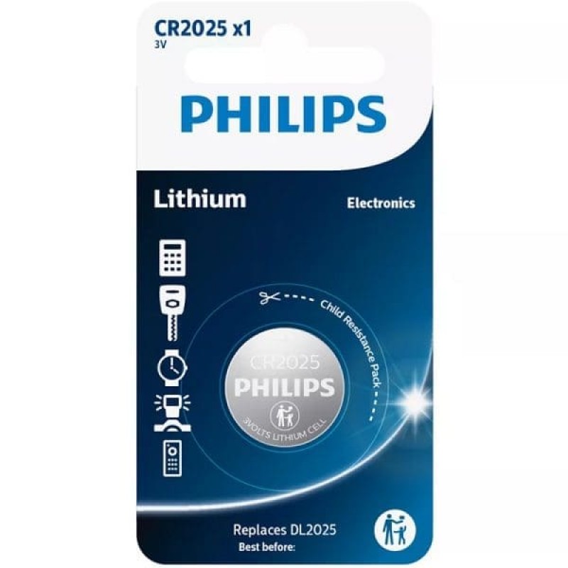 Μπαταρία Λιθίου Philips Lithium Battery CR2025 Premium Quality 3V
