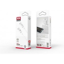 USB Type C Cable Male To Type C Male PD 60W White 1m XO NBQ190B USB Type C Cable Male To Type C Male PD 60W White 1m XO NBQ190B