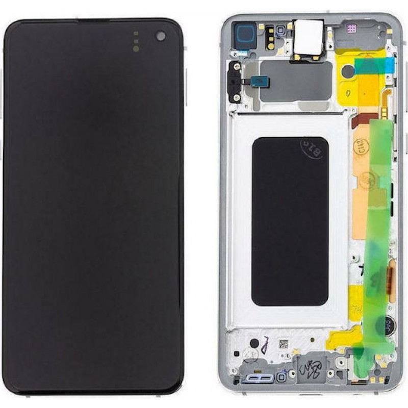 Αυθεντική Οθόνη Samsung Galaxy S10e SM-G970F GH82-18852B Original LCD & Frame ΅White Service Pack