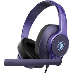 Gaming Headset Sades SA-703-PR 40mm Black-Purple Ακουστικά Με Μικρόφωνο Μαύρο-Μωβ