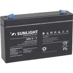 Battery Pack Ups 6V 7Ah Mπαταρία Μολύβδου Sunlight SPA 6-7