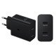 Φορτιστής Πρίζας Quick Power Charger GaN PD+QC 2 x USB Type C 5V-12V 50W Black & Cable Type C T5020NBEGGB Φορτιστής Πρίζας Quick Power Charger GaN PD+QC 2 x USB Type C 5V-12V 50W Black & Cable Type C T5020NBEGGB
