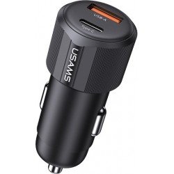 Car Phone Charger Double Port Type-C & USB A 60W PD+QC 3.0 Φορτιστής Κινητών Αυτοκινήτου Usams US-CC283 Car Phone Charger Double Port Type-C & USB A 60W PD+QC 3.0 Φορτιστής Κινητών Αυτοκινήτου Usams US-CC283