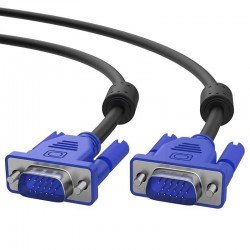 VGA Cable 15pin Male - Male Full HD 3+6 2x Ferrites 2.5m Καλώδιο VGA Cable 15pin Male - Male Full HD 3+6 2x Ferrites 2.5m Καλώδιο