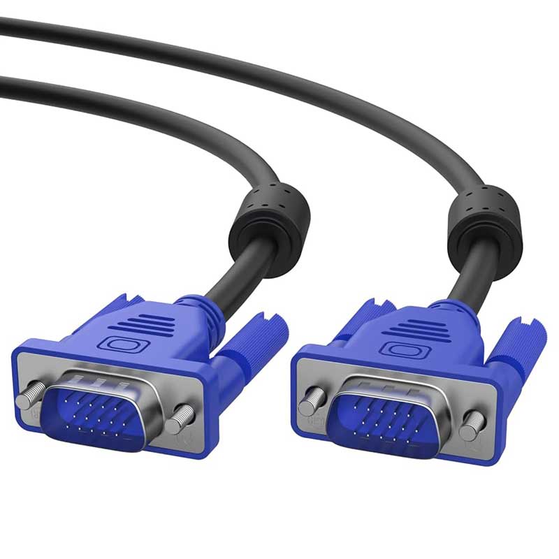 VGA Cable 15pin Male - Male Full HD 3+6 2x Ferrites 2.5m Καλώδιο