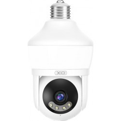  IP Camera Magic Light Bulb Dome IP65 IR 20m External 3Mpx 1080p WiFi White Κάμερα Εξωτερικού Χώρου Λευκή XO CR14