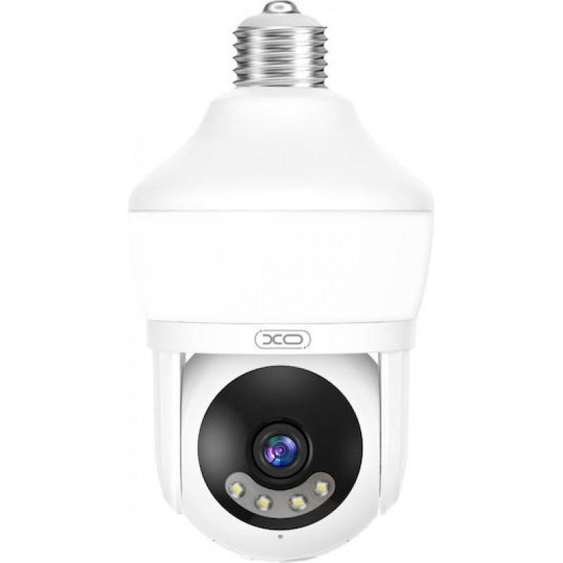 IP Camera Magic Light Bulb Dome IP65 IR 20m External 3Mpx 1080p WiFi White Κάμερα Εξωτερικού Χώρου Λευκή XO CR14