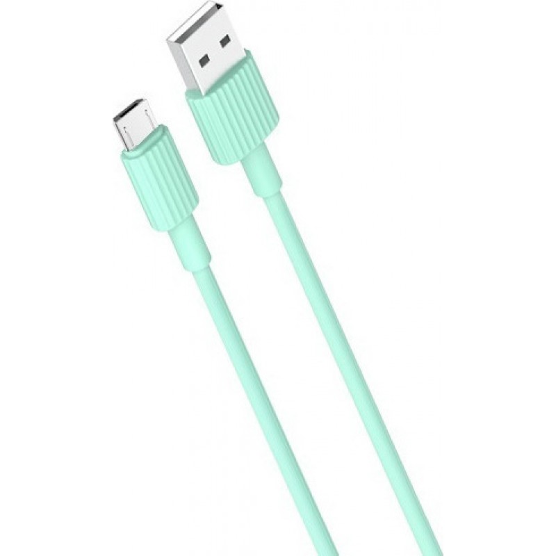 USB A 2.0 Cable Male To Micro USB ΅Green 1m XO NB156 USB A 2.0 Cable Male To Micro USB ΅Green 1m XO NB156