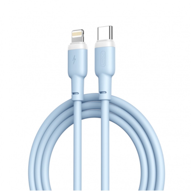 USB A 2.0 Cable Male To Lightning 2.4A Blue 1m XO NB208 Καλώδιο Φόρτισης