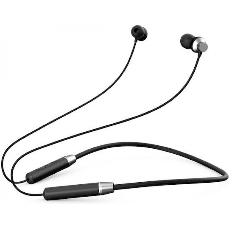 Magnet Sports Handsfree Bluetooth Headset Black XO-BS33 Ακουστικά Ασύρματα Μαγνητικά Μαύρα