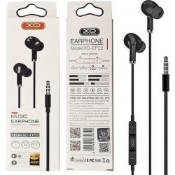 Earphones Ergonomic In-Ear Design With Mic Black Ακουστικά & Μικρόφωνο Μαύρα XO-EP22