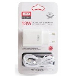 Φορτιστής Πρίζας Quick Power Charger QC 3.0 USB A 18W & Micro USB Cable White XO-L103EU Φορτιστής Πρίζας Quick Power Charger QC 3.0 USB A 18W & Micro USB Cable White XO-L103EU