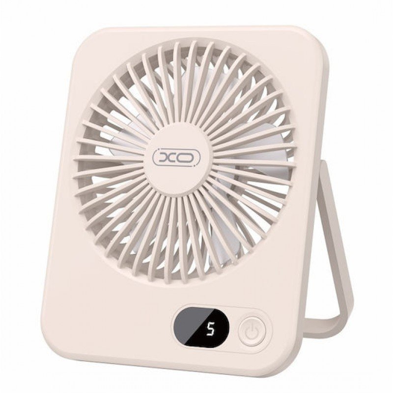 USB Portable Cooler Foldable Fan 5W Biege Ανεμιστήρας Φορητός XO-MF99