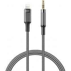 Lightning Cable Male 1m To Headphone Jack 3.5 Male ΅Black XO NB-R279A Lightning Cable Male 1m To Headphone Jack 3.5 Male ΅Black XO NB-R279A