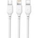 Charging Cable USB A 2.0 Male Type C/Micro USB/Lightning White 1m XO-NB103