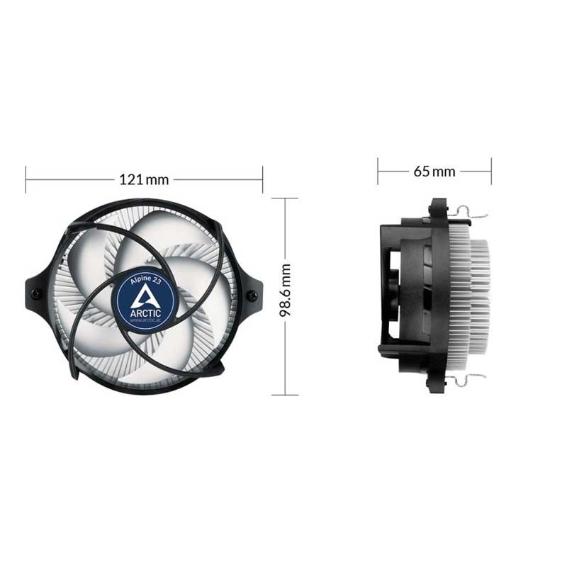 Ψύκτρα Επεξεργαστή 95W AMD CPU Cooler Socket AM4 Arctic Alpine 23