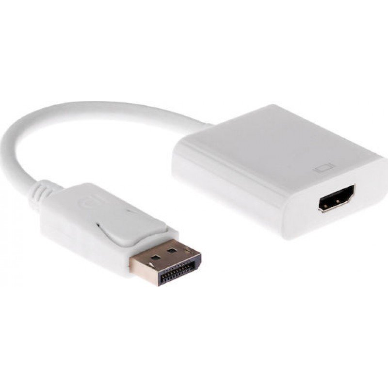 DIisplay Port 20p Male To HDMI 1.4 Female 0.2m White Cable CAB-DP004