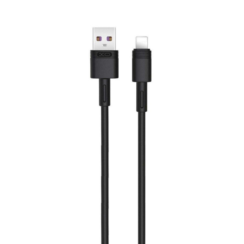 USB 2.0 Cable To Lightning 5A Super Fast Charge Black 1m Καλώδιο Σύνδεσης Μαύρο XO-NB166