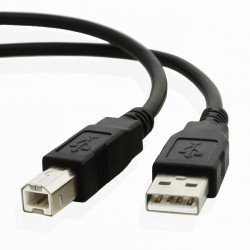 USB A 2.0 Printer Cable A-B 3m Black Καλώδιο Εκτυπωτή Μαύρο USB A 2.0 Printer Cable A-B 3m Black Καλώδιο Εκτυπωτή Μαύρο