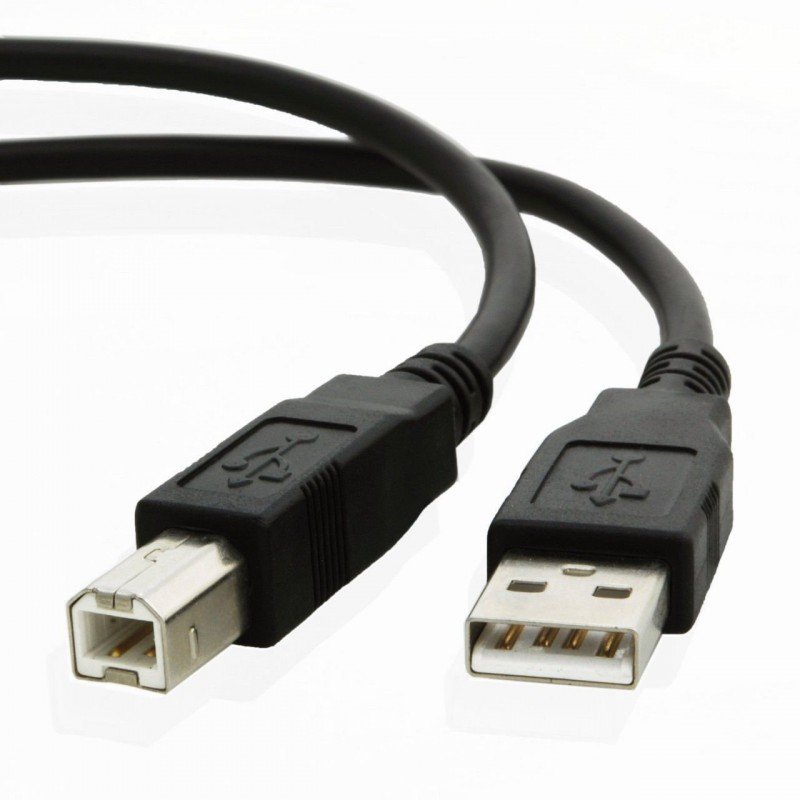 USB A 2.0 Printer Cable A-B 3m Black Καλώδιο Εκτυπωτή Μαύρο