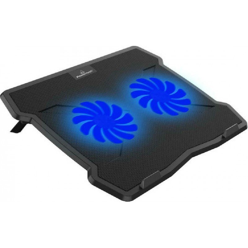Βάση & Ανεμιστήρας Φορητού 2 x 125mm Cooler Pad 15.6" Notebook Black & Led PT-930