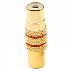Μεταλική Μούφα Σύνδεσης RCA Female To RCA Female Adapter Gold Plated
