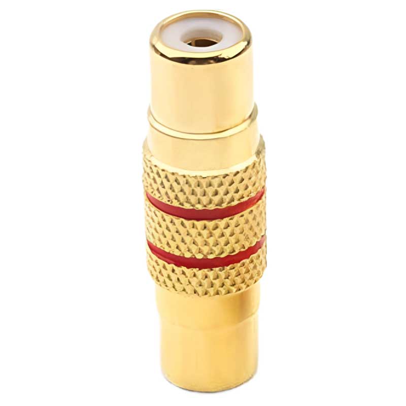 Μεταλική Μούφα Σύνδεσης RCA Female To RCA Female Adapter Gold Plated