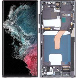 Οθόνη Samsung Galaxy S22 Ultra 5G SM-G908 Soft OLED & Touch & Frame Black Οθόνη Samsung Galaxy S22 Ultra 5G SM-G908 Soft OLED & Touch & Frame Black