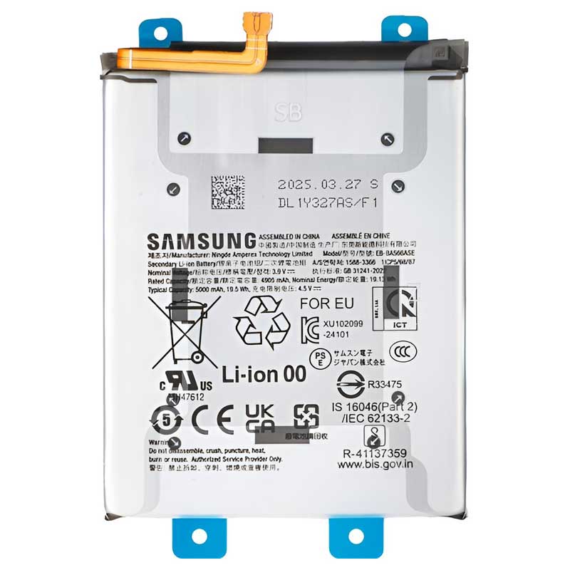Γνήσια Μπαταρία Samsung Galaxy A56 5G A566 / A36 5G A366 Original Battery EB-BA566ASE GH82-36831A Service Pack Γνήσια Μπαταρία Samsung Galaxy A56 5G A566 / A36 5G A366 Original Battery EB-BA566ASE GH82-36831A Service Pack