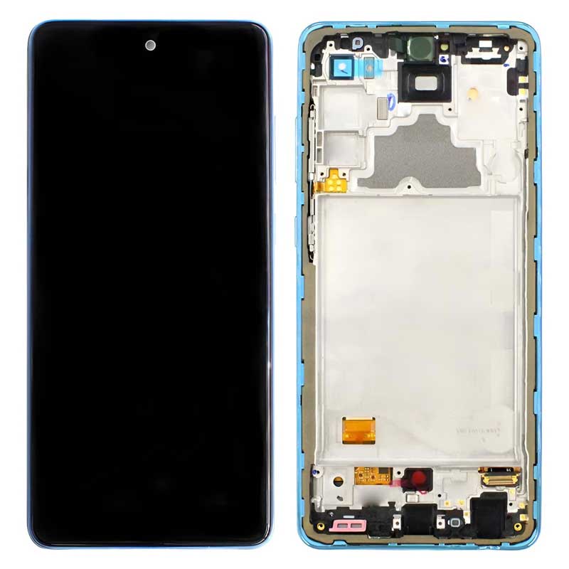 Γνήσια Οθόνη Samsung Galaxy A72 4G A725 Original LCD & Touch & Frame Blue GH82-25463B Service Pack