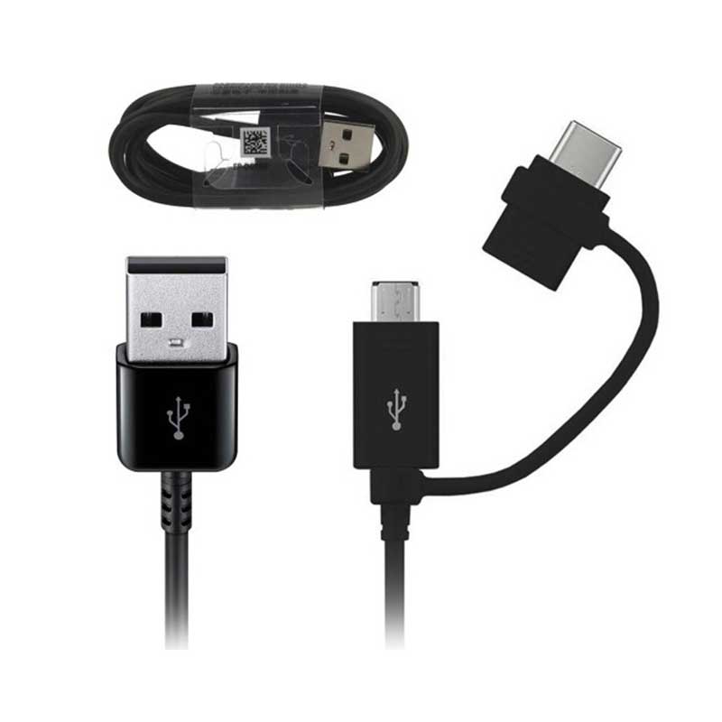 Samsung Καλώδιο Φόρτισης Micro USB  To Type-C 1m Μαύρο EP-DG950DBE